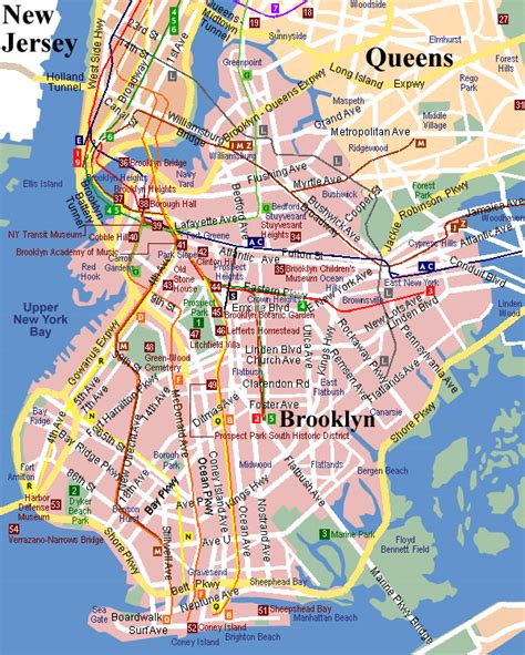 A map of Brooklyn, New York